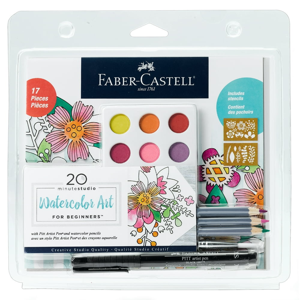 FaberCastell 20 Minute Studio Watercolor Art Set For Adult Beginners