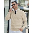 thumbnail image 5 of COOFANDY Mens Zipper Sweater Slim Fit Casual Dress Sweaters Pullovers Long Sleeve Golf Sweater, 5 of 6