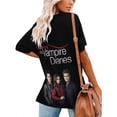 thumbnail image 2 of Vampire Diaries Women's Shirt V-Neck Breathable Short-Sleeve T-Shirt Casual Fashion Tee Soft & Trendy Blouse XL, 2 of 8