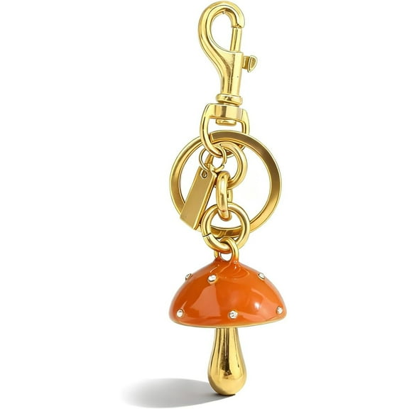 Mushroom Keychain Gold Bag Charms Purse Charms for Handbags Tote Bags Backpacks Aesthetic Accessories Gifts for Women
