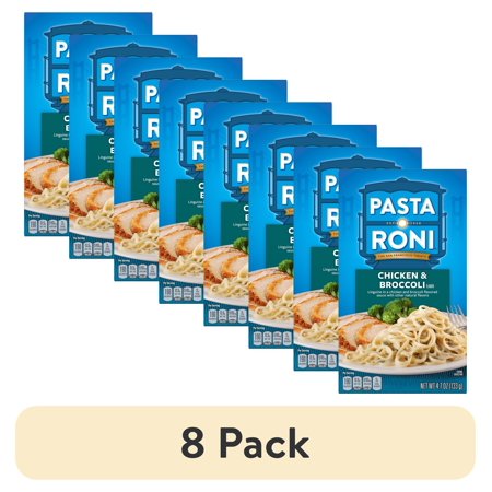 (8 pack) Pasta Roni Chicken & Broccoli Linguine, 4.7 oz Box
