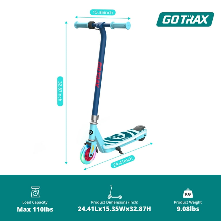 GOTRAX Scout Light Up Kids' Electric Scooter for Ages 4-7