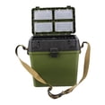thumbnail image 2 of DYNWAVECA ing Tackle Box Trunk Storage Box Portable Folding Handheld Multifunctional ing Tool Gear Hooks Lures Case Bucket Dark Green, 2 of 10