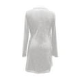 thumbnail image 4 of Rrunsv Dress for Women Elegant Women's Sleeveless One Shoulder Ruffle High Split Party Evening Long Formal Dress Silver,XXL, 4 of 5