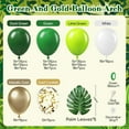 thumbnail image 2 of 151pcs Jungle Safari Balloon Garland Arch Kit with Dark Green Lime Green White Metallic Gold Confetti Balloons Leaves for Jungle Safari Dinosaur Birthday Baby Shower Party Decorations, 2 of 7