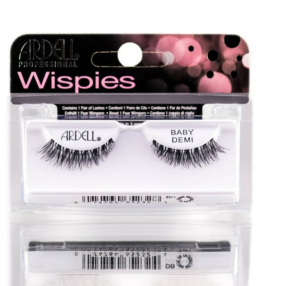 Ardell Professional Wispies Lashes - Baby Demi #65232 - Pack of 1 with Sleek Comb