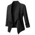 thumbnail image 4 of Cárdigan fino de manga larga para mujer, chaqueta fruncida asimétrica, traje de negocios informal, prendas de vestir, 2024, 4 of 5