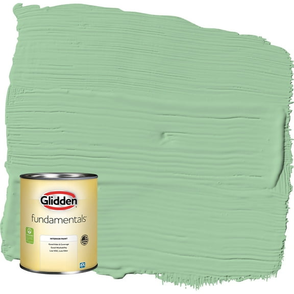 Glidden Fundamentals French Market / Green Semi-Gloss Interior Paint, 1 Quart