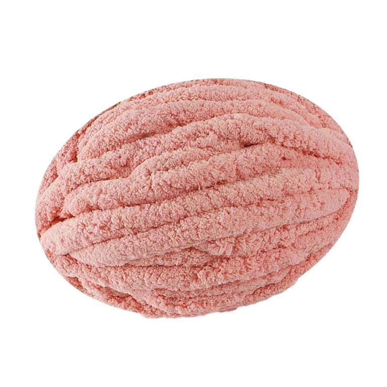 Thick Chunky Yarn Filling Polyester Yarn for Knitted Blanket Weaving Sweater Pink, Size: 27m
