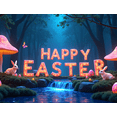 thumbnail image 4 of Easter Themed Egg Shaped Banner with Cityscape Inside Happy Easter Lettering Butterflies Clouds and Rainbows Background Party Decorations Easter Celebrations Photography Props Spring Events, 4 of 8