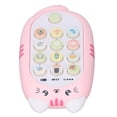 thumbnail image 3 of Teléfono móvil de juguete para la dentición de bebés con múltiples efectos musicales, canciones y luces para niñas de 1 año, regalo para niños, color rosa, 3 of 14