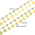 thumbnail image 2 of Unique Bargains Rhinestone Chain with Tassel, 6.56 Ft Diamond Tassel Chain Fringe Sequin Beaded Trim Bulk (Gold, White), 2 of 6