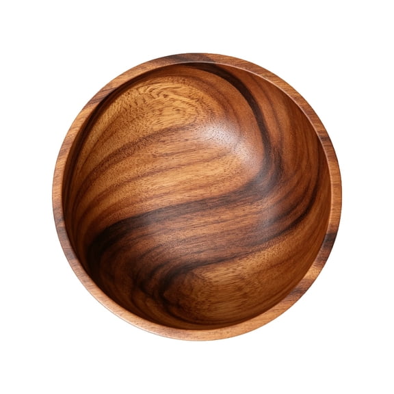 Clearance Under$5.84! 1 Pcs Handmade Wooden Bowl, Natural Carved Wood, Medium Serving Dish, for Salad Soup Pasta, Size A