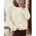 thumbnail image 4 of Suéter PRETTYGARDEN Cardigan Oversized de Punto Grueso Beige M, 4 of 4