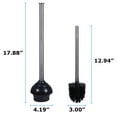 thumbnail image 3 of modern sleek toilet bowl brush and Toilet plunger combo - Stainless, 3 of 7