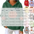 thumbnail image 2 of FchengtaiS Fall Pumpkin Printed Hoodies for Women Long Sleeve Fleece Sweatshirt Halloween Thanksgiving Pullovers Tops, 2 of 6