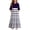 Purple, variant on Antinious Girls Print Round Neck Ruffle Sleeve Breathable Trendy Casual Dresses