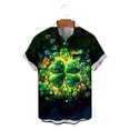 thumbnail image 5 of Blczomt St.Patrick's Day Men's Shirts Short Sleeve 2026 Green Shirt Button Down Casual Big and Tall Clover Graphic Men Clothes, 5 of 6