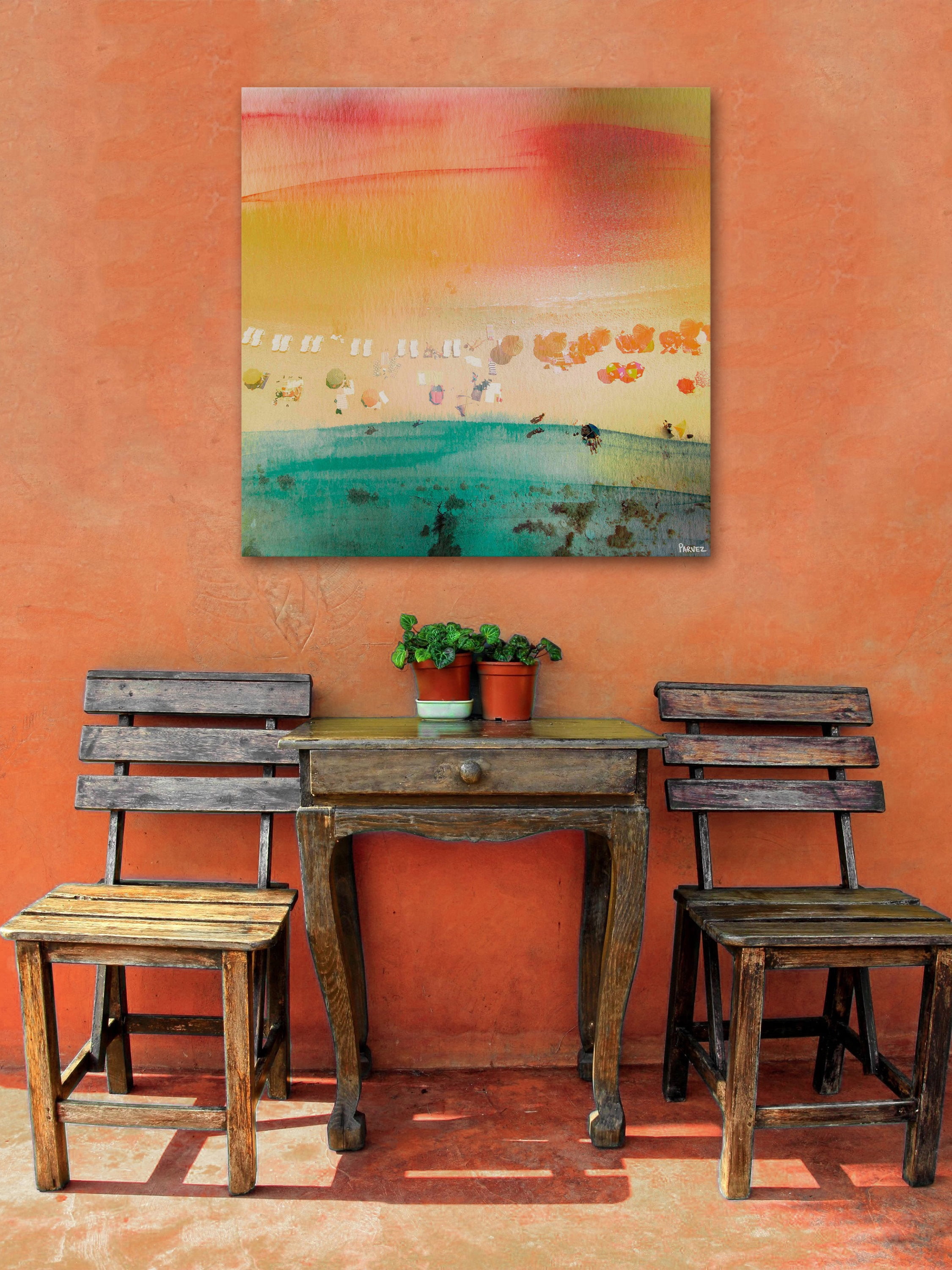 Parvez Taj Dozing on the Beach Canvas Wall Art