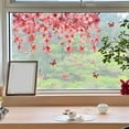 thumbnail image 5 of Hxlamzoo Window Privacy Film Rainbow Pink Flower Window Clings 3D Decorative Window Vinyl Stained Glass Butterfly Floral Decals Static Cling Window Sticker Non-Adhesive, 15.75 x 40 inches, 5 of 6