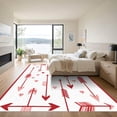 thumbnail image 3 of ODIKA 3'x5' Machine Washable Non-Slip Area Rug, Geometric Red High Traffic Rug, Red, 1053203, 3 of 7