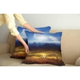 thumbnail image 3 of Ambesonne Nature Throw Pillow Cover 2 Pack, Sun Stormy Sky Heaven, 24", Blue Orange Black, 3 of 6