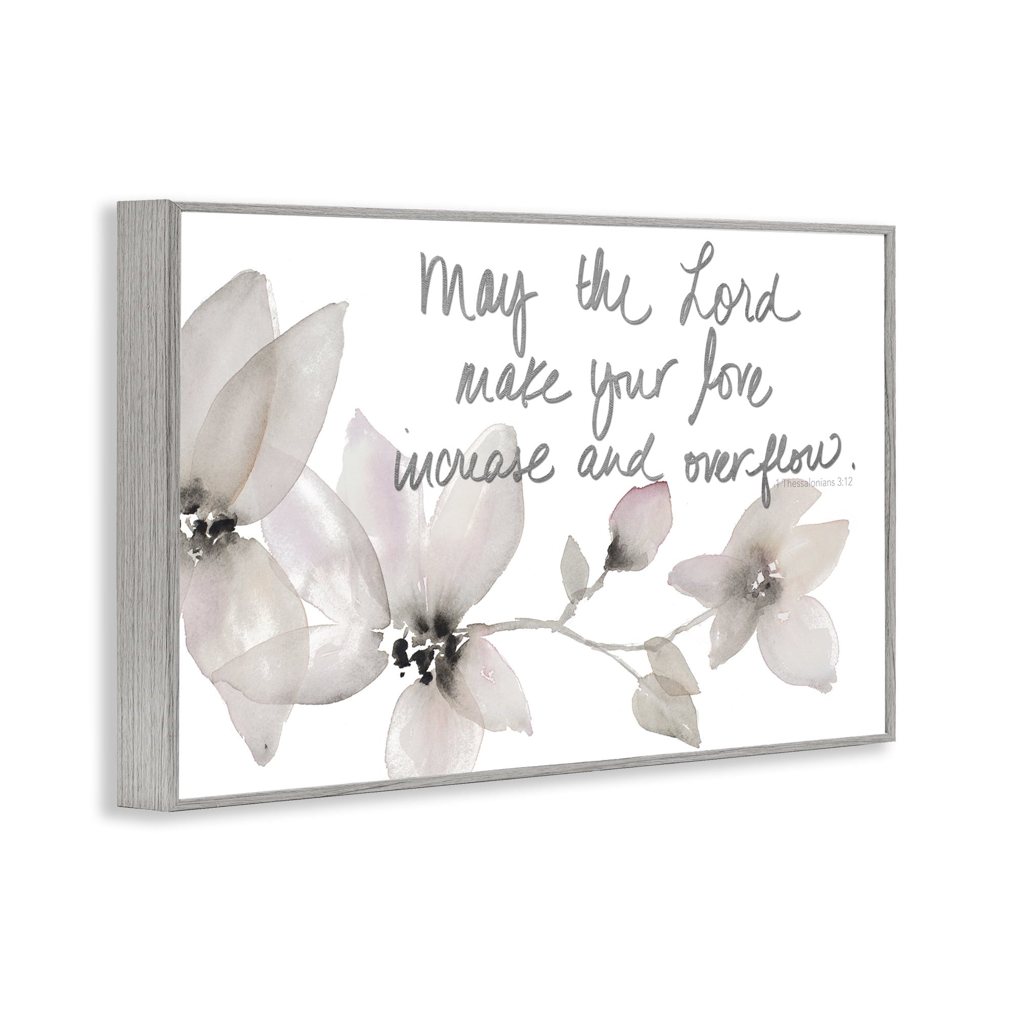 Stupell Industries Love Increase & Overflow Gray Framed Giclee Art, design by Lanie Loreth