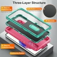 thumbnail image 3 of JTCASES Compatible with Samsung Galaxy A53 5G Case Heavy Duty Protective Rugged Phone Case, Full Body Anti-dust Shockproof Drop Proof Armor Durable Cover for Galaxy A53 5G 6.5 inch, Rose/Mint, 3 of 9