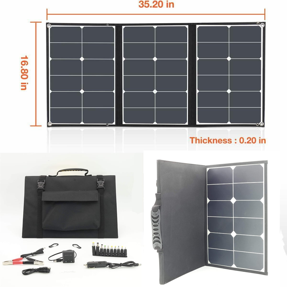 iMeshbean 60W Solar Panel for Portable Solar Generator, Portable Foldable Solar Charger for