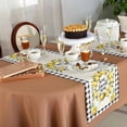 thumbnail image 6 of Table Runner 72 Inches Long for Kitchen Dining, Summer Lemon Dresser Scarf Farmhouse, Dining Table Decorations for Wedding/Parties, Yellow Botanical Checkered Farmhouse Buffalo 13 x 72 In, 6 of 9