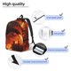thumbnail image 3 of Disketp Fiery Dragons Castle Attack Mochila de Lona Estampada, Mochila Escolar de Viaje Ligera para Estudiantes y Portátil-Small, 3 of 5