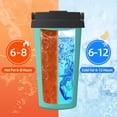 thumbnail image 5 of Logiee Teal Turquoise Print Stainless Steel Coffee Tumbler, Travel Coffee Mug, Insulated Coffee Mug with Lid, Spill Proof Coffee Cup, Portable Thermal Mug, 5 of 8