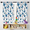 thumbnail image 5 of Blackout Kids Curtains,Blue White Butterfly Pattern Childrens Insulated Curtains Set Of 2,Bedroom Essentials,Toddler Room Decor 42"x54", 5 of 5