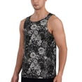 thumbnail image 2 of Daiia Rose Flowers Printed Men's Quick Dry Fit Muscle Tank Top Slim-Fit Tank Workout Tank Top Lightweight Sports Tank Top-3X-Large, 2 of 7