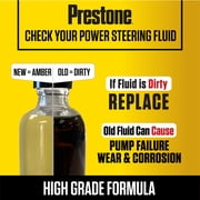 Prestone Asian Vehicles Full Synthetic Power Steering Fluid for Cars and Trucks - 12 oz - 100,000 Miles