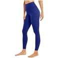 thumbnail image 3 of BiZtdJrK Solid Yoga Leggings for Women Tummy Control Butt Lifting Workout Gym Pants Seamless Stretch High Waisted Leggings on sale and clearance Blue XL, 3 of 10