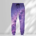 thumbnail image 2 of SONXAHE Men's Galaxy Space Print Jogger Pants Soft Drawstring Elastic Athletic Sweat Bottoms, 2 of 4