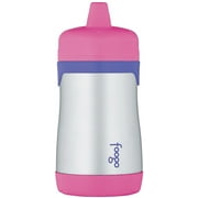 THERMOS FOOGO 10oz. Insulated Stainless Steel Sippy Cup (Pink/Purple)