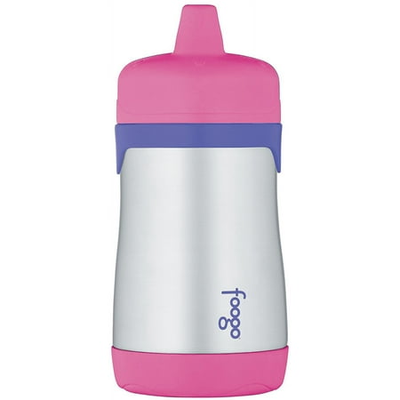 THERMOS FOOGO 10oz. Insulated Stainless Steel Sippy Cup (Pink/Purple)
