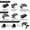 thumbnail image 5 of Bureau pour Ordinateur Portable jusqu'à 17 Pouces, Hauteur Réglable avec Joint Rotatif à 360°, Support en Alliage d'Aluminium Léger, Design Pliable Compact, Bureau Ergonomique, 5 of 5