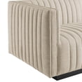 thumbnail image 6 of Modway Conjure Channel Tufted Upholstered Fabric 4-Piece Sectional Sofa in Black Beige, 6 of 10