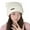 White, variant on Xfvqtps Womens Cute Cat Ear Beanie Fashion Leather Label Knitting Solid Color Cuffed Stretch Fashion Versatile Soft Warm Winter Skull Cap White