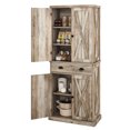 thumbnail image 3 of Dextrus 72" Kitchen Pantry Storage Cabinet, Large Drawer Farmhouse Storage Cabinet with 4 Doors, Rustic Oak, 3 of 13
