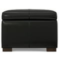 thumbnail image 6 of Gabbie 48 inch Wide Rectangular Storage Ottoman in Midnight Black PU Vegan Leather, 6 of 13