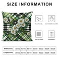 thumbnail image 5 of JEUXUS Short Plush Daisy Floral Green Checkered Pillowcase White, 5 of 5