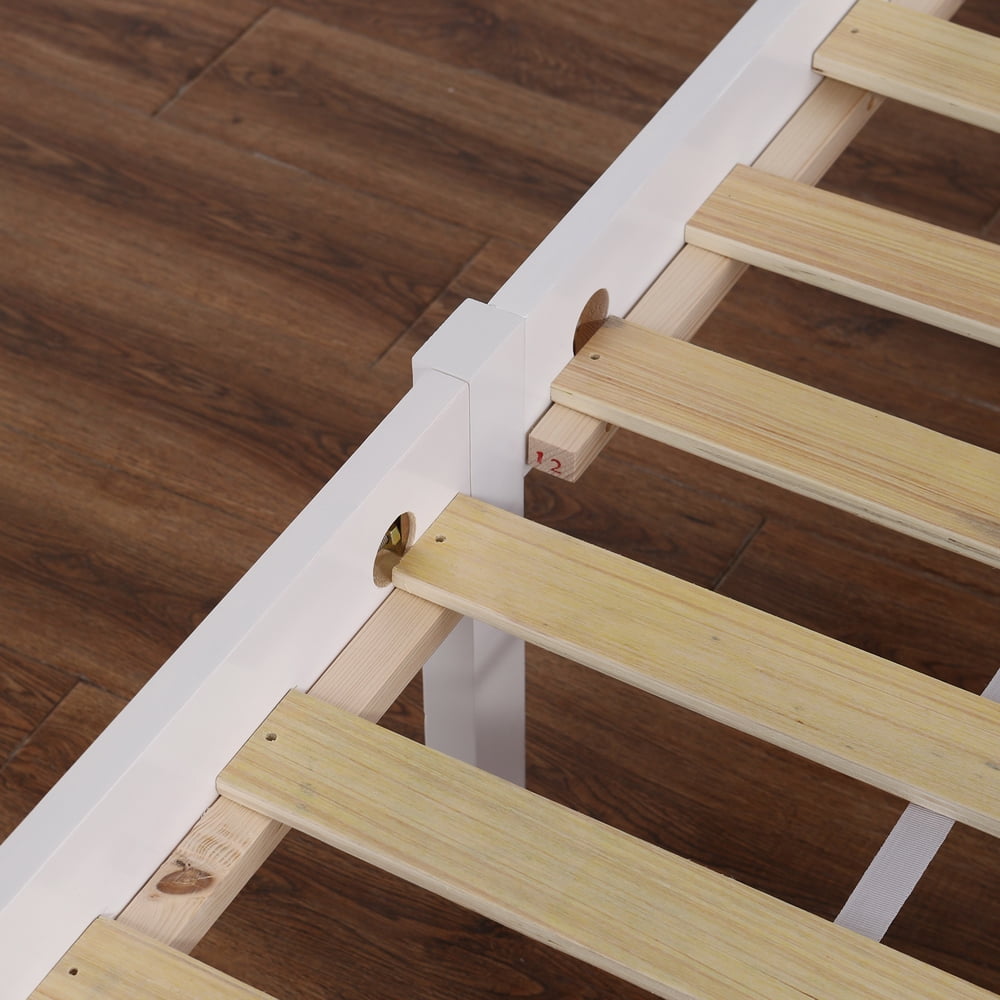 Kepooman Pine Platform Bed Frame with Headboard/wood Plank Support/no Spring Required/easy to Assemble, Full Size-White Kepooman Pine Platform Bed Frame with Headboard/wood Plank Support/no Spring Required/easy to Assemble, Full Size-White