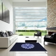 thumbnail image 7 of Ahgly Company Machine Washable Indoor Square Transitional Night Black Area Rugs, 5' Square, 7 of 7