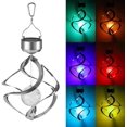thumbnail image 1 of LED Solar Revolving Wind Chimes Hanging Spiral Solar Lights Outdoors, 1 of 5
