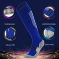 thumbnail image 3 of Favoffer Kids Athletic Soccer Socks Over-the-Knee Cotton Sports Socks Boys Girls Sweat-Absorbing Odor-Proof Towel-Bottom High-Tube Socks for Soccer Training Daily Match Games 6-13Y, 3 of 8
