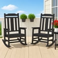 thumbnail image 2 of Set of Two Oversized Rocking Chairs Made from HDPE, Designed for Outdoor Use in Gardens, Porches, Or Backyards, 2 of 9
